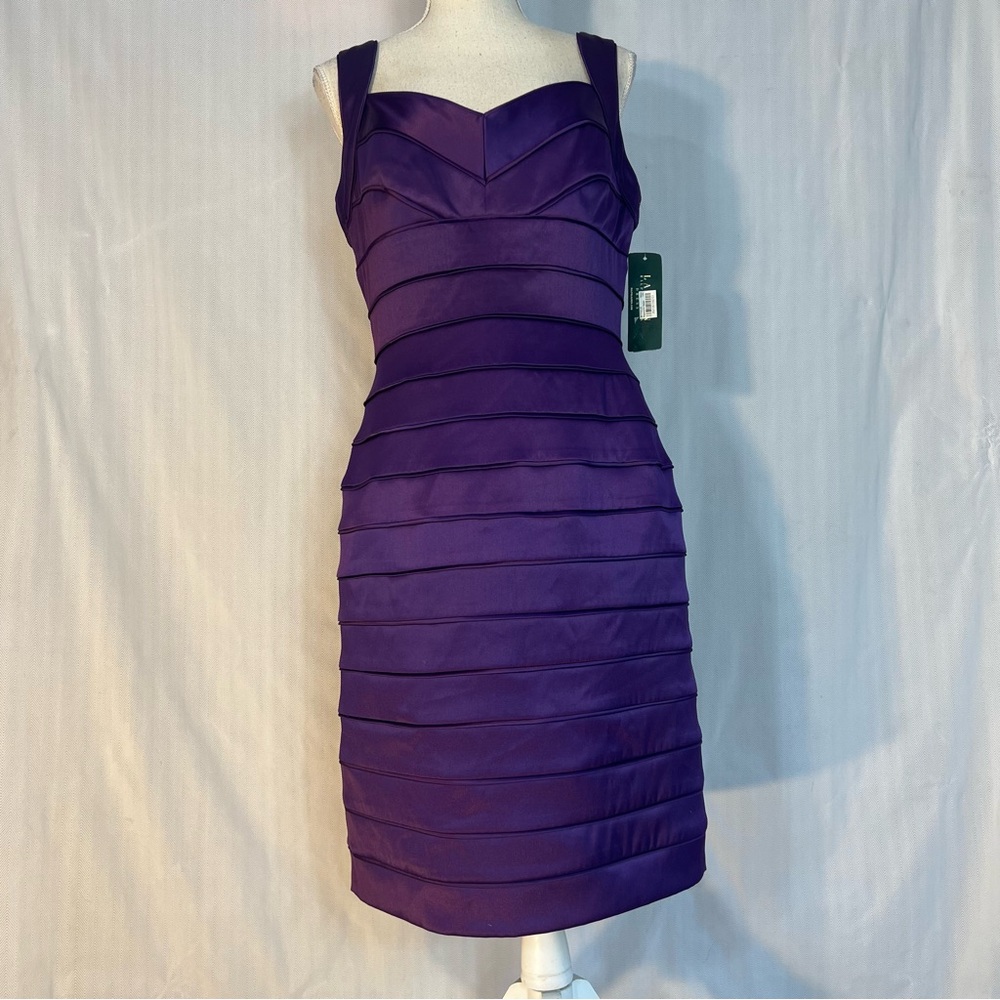 Lauren Ralph Lauren Purple Sleeveless Dress